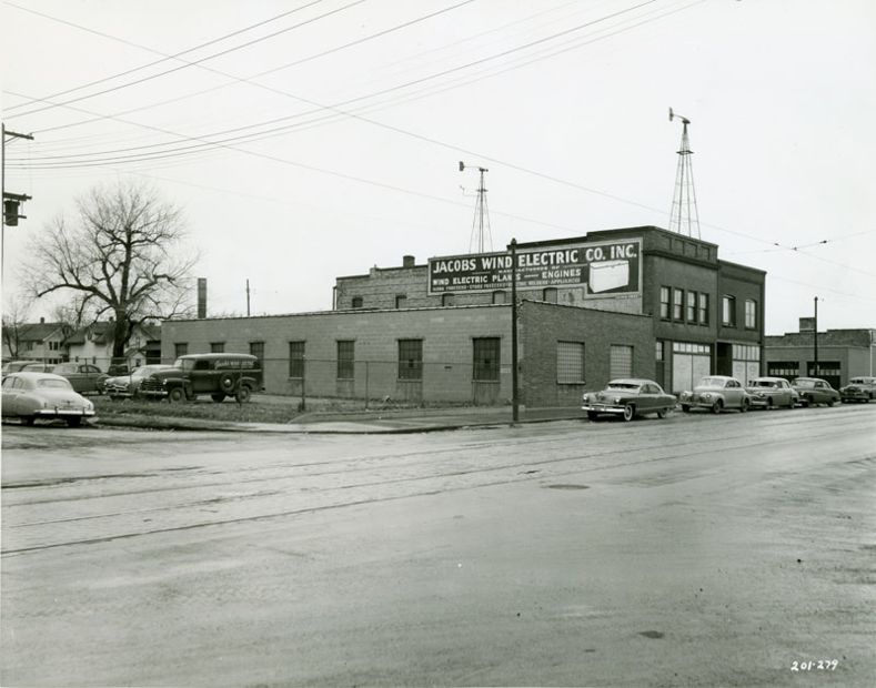 The Jacobs Factory at its old location of 2111 Washington Ave. North Minneapolis, MN Jacobs Wind Electric Factory