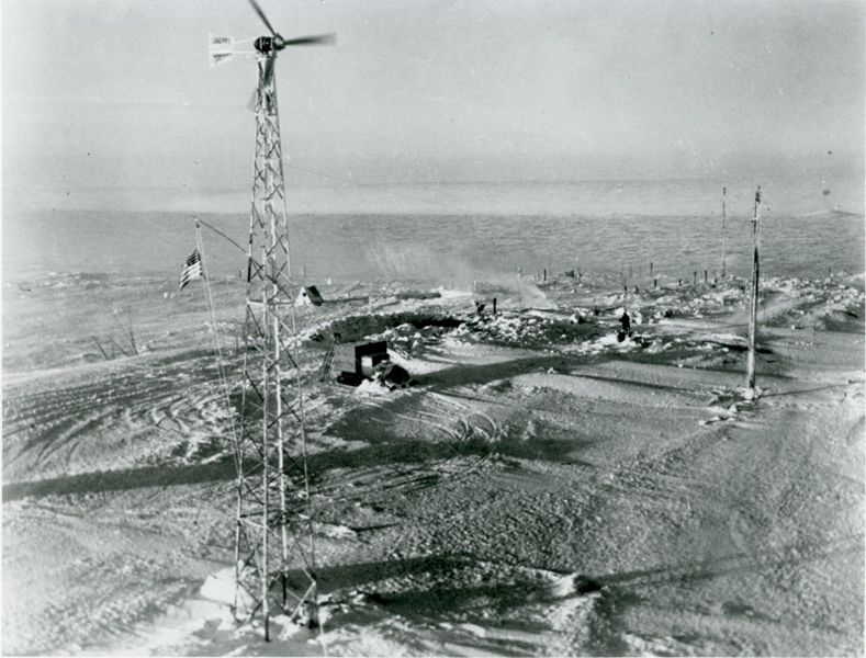 Jacobs 2.5kW unit at Admiral Byrd’s Little America, Antarctica Camp in 1934 Jacobs Machine at Little America